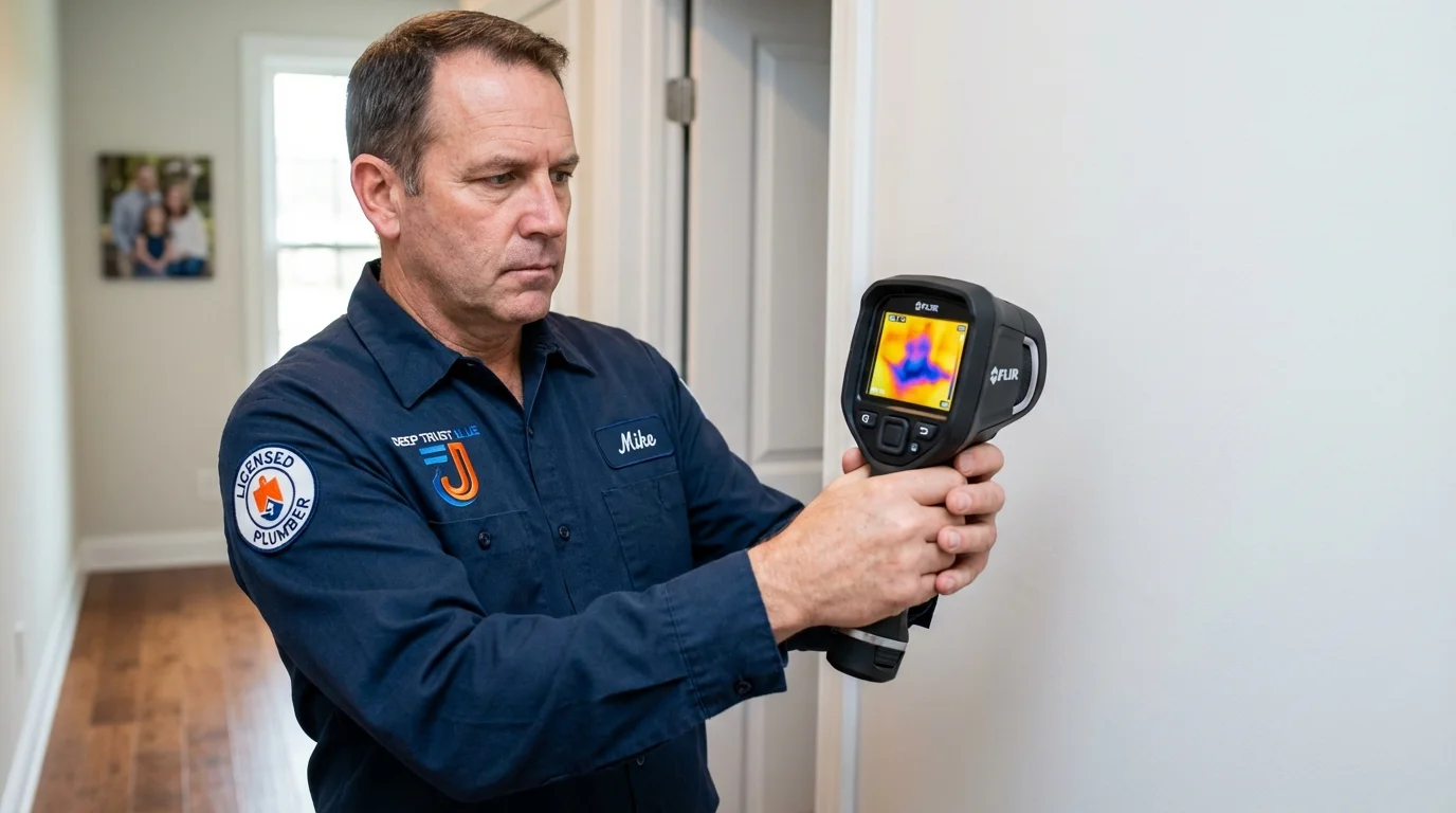 Thermal imaging leak detection by Johns Plumbing LLC in Citra