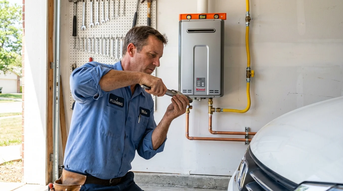 Tankless water heater installation by a Johns Plumbing LLC plumber in Citra